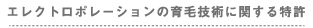 エレクトロポレーションの育毛技術に関する特許